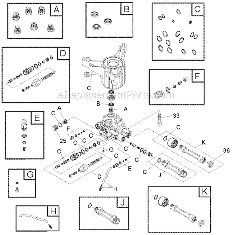 Page B Diagram and Parts List for 020306-2  Briggs and Stratton Pressure Washer